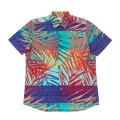 New Design Men's woven poly spandex shirt